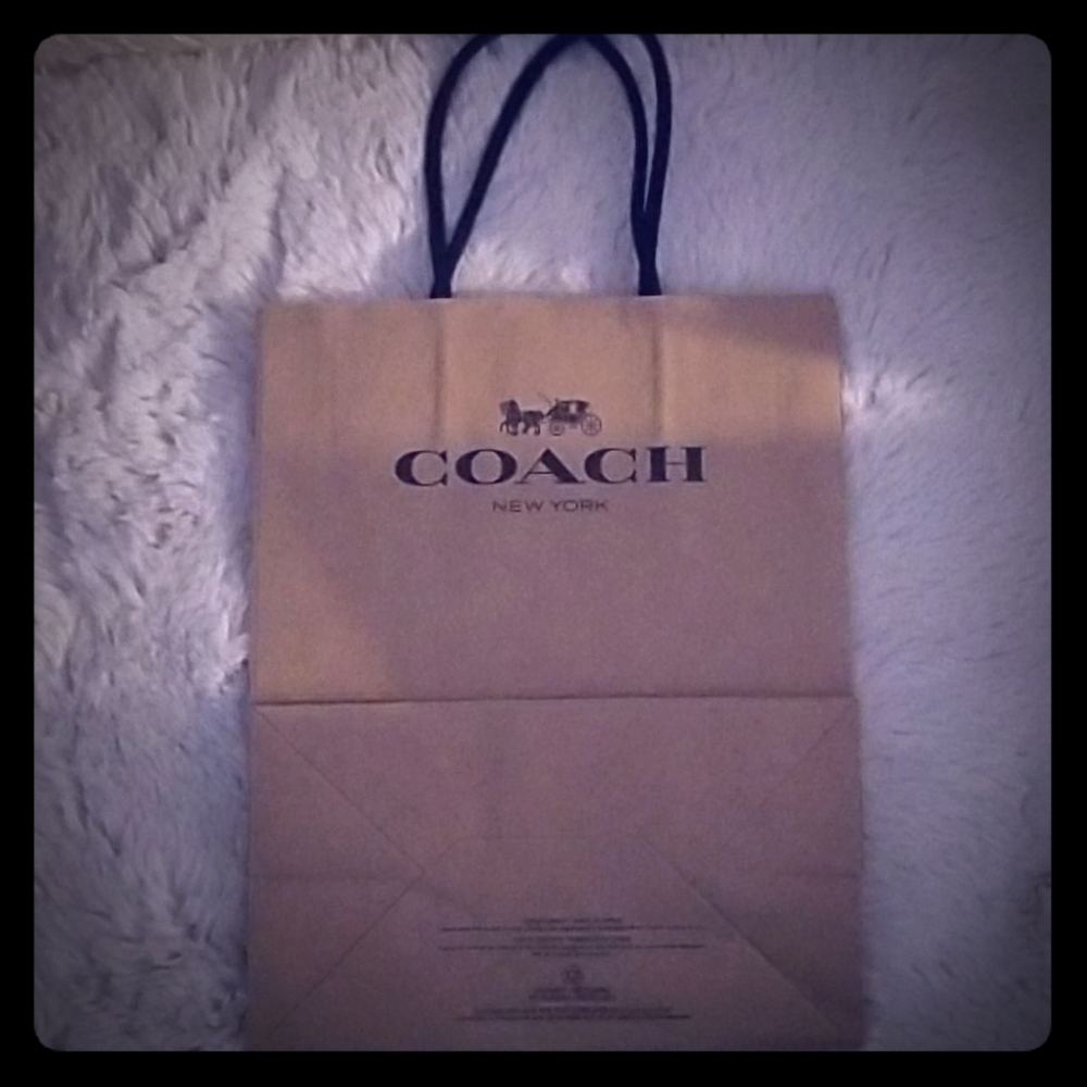 Coach brown paper bag